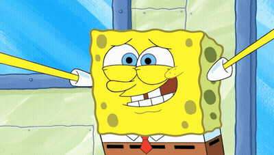 Spongebob Squarepants Holding Yellow Stick GIF