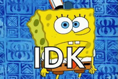 SpongeBob SquarePants Idk Blue Background