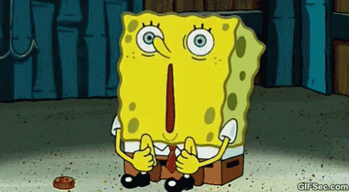Spongebob Squarepants Is Giving A Thumbs Up While Sitting On The Ground . GIF