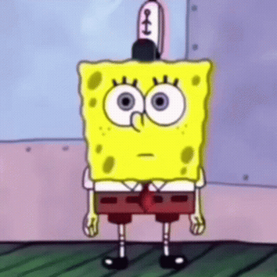 Spongebob Squarepants Is Wearing A Hat And Tie And Looking At The Camera . GIF