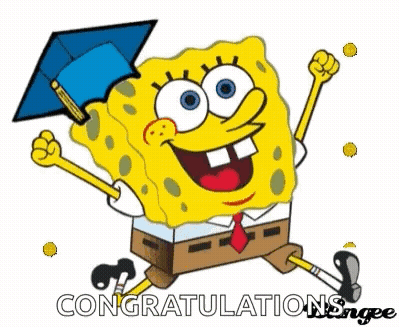 SpongeBob SquarePants Jumping In Cap And Tie GIF