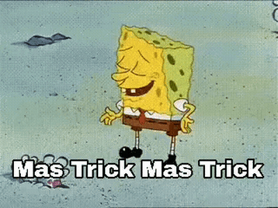 SpongeBob SquarePants Laughing Mas Trick Mas Trick GIF