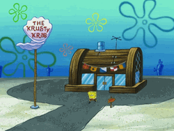 SpongeBob SquarePants Leaving Krusty Krab Alone GIF