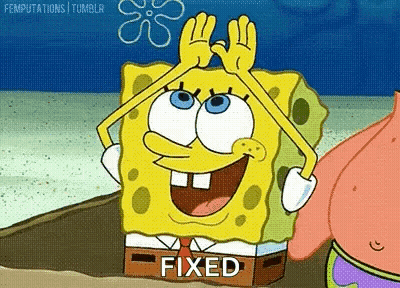 Spongebob Squarepants Making Funny Face With Hands Over Head GIF