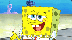 Spongebob Squarepants Multiple Thumbs Up Good Good GIF