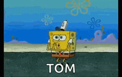 SpongeBob SquarePants On Beach With Tom GIF
