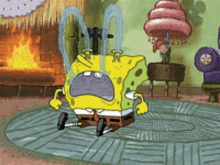 SpongeBob SquarePants Sad And Drinking His Tears GIF