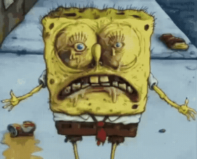 Spongebob Squarepants Sad With Soda Can GIF