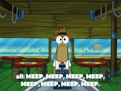 SpongeBob SquarePants Says All Meep Meep Meep Meep GIF