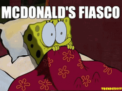 Spongebob Squarepants Scared In Bed Mcdonalds Fiasco Meme GIF