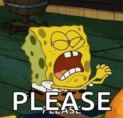 SpongeBob SquarePants Screaming Please GIF
