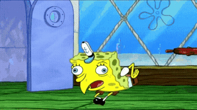 SpongeBob SquarePants Shocked Expression GIF