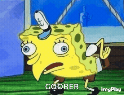 SpongeBob SquarePants Shocked Saying Goober GIF