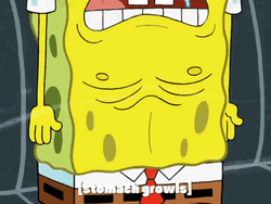 SpongeBob SquarePants Shrinking Stomach Growling GIF