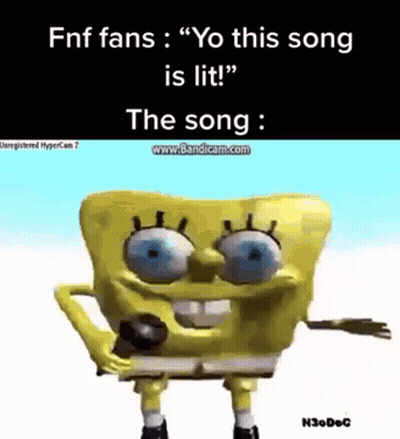 SpongeBob SquarePants Singing With Microphone GIF