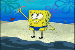Spongebob Squarepants Sipping Water From Sea GIF