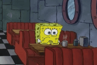 SpongeBob SquarePants Sitting At Diner GIF
