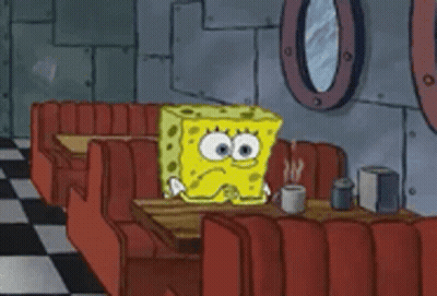 SpongeBob SquarePants Sitting At Diner Table GIF
