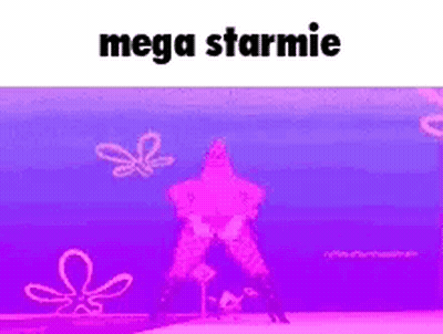 SpongeBob SquarePants Standing In Front Of Purple Background With Purple Star GIF