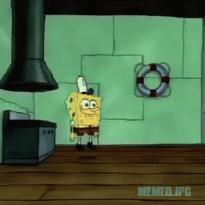 SpongeBob SquarePants Standing In Kitchen GIF