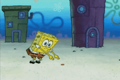Spongebob Squarepants Standing In Sand GIF