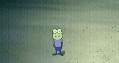 SpongeBob SquarePants Standing On Beach GIF
