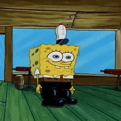SpongeBob SquarePants Standing With Hat GIF