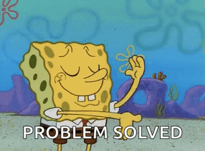 Spongebob Squarepants Thumbs Up Problem Solved GIF