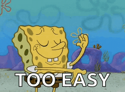 SpongeBob SquarePants Thumbs Up Too Easy GIF