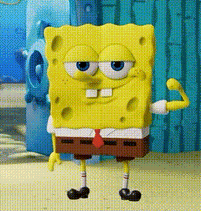 SpongeBob SquarePants Toy Flexing Muscles GIF