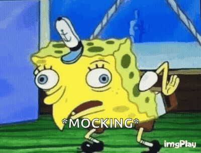 Spongebob Squarepants With Hat Mocking GIF