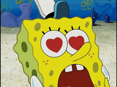 SpongeBob SquarePants With Heart-Shaped Eyes GIF