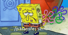 SpongeBob SquarePants With Sad Face And Bandages GIF