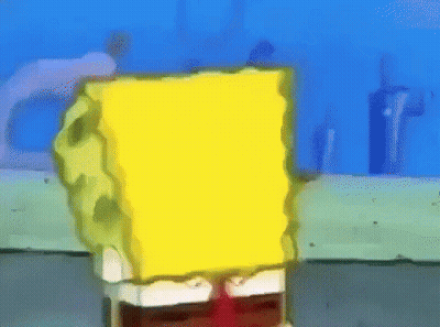Spongebob Squarepants With Yellow Block In Water GIF