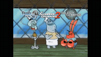 Spongebob Standing By Tales Of The Abyss Window GIF