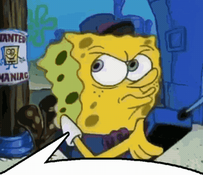 SpongeBob Standing In Front Of Wanted Poster GIF