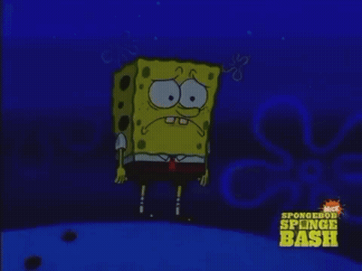 SpongeBob Standing In Water Sponge Bash GIF