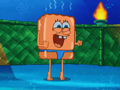SpongeBob Standing In Water GIF