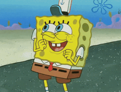 SpongeBob Standing On Beach GIF