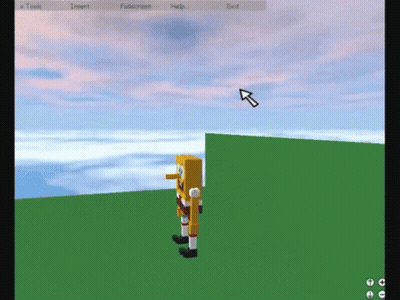SpongeBob Standing On Grassy Field GIF
