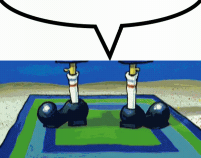 SpongeBob Standing On Rug With Speech Bubble GIF