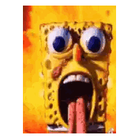 SpongeBob Sticking Tongue Out Sticker