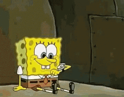 Spongebob Stuck In Mail Box GIF