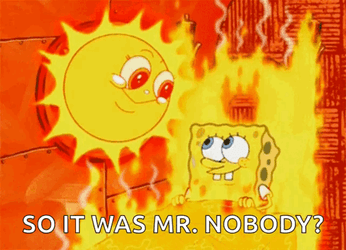 SpongeBob Sun's Too Hot GIF
