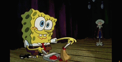 SpongeBob Sweep The Floor GIF
