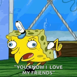 Spongebob Talking About Friends GIF