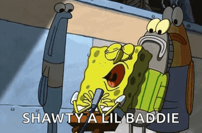 Spongebob Talking Into Microphone Beside Fish And Crab GIF