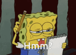 SpongeBob Thinking Hmmmm GIF