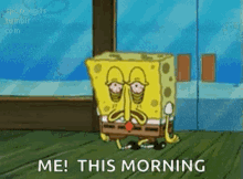 Spongebob Tired Me This Morning Exhausted  GIF