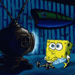Spongebob Watching Television GIF